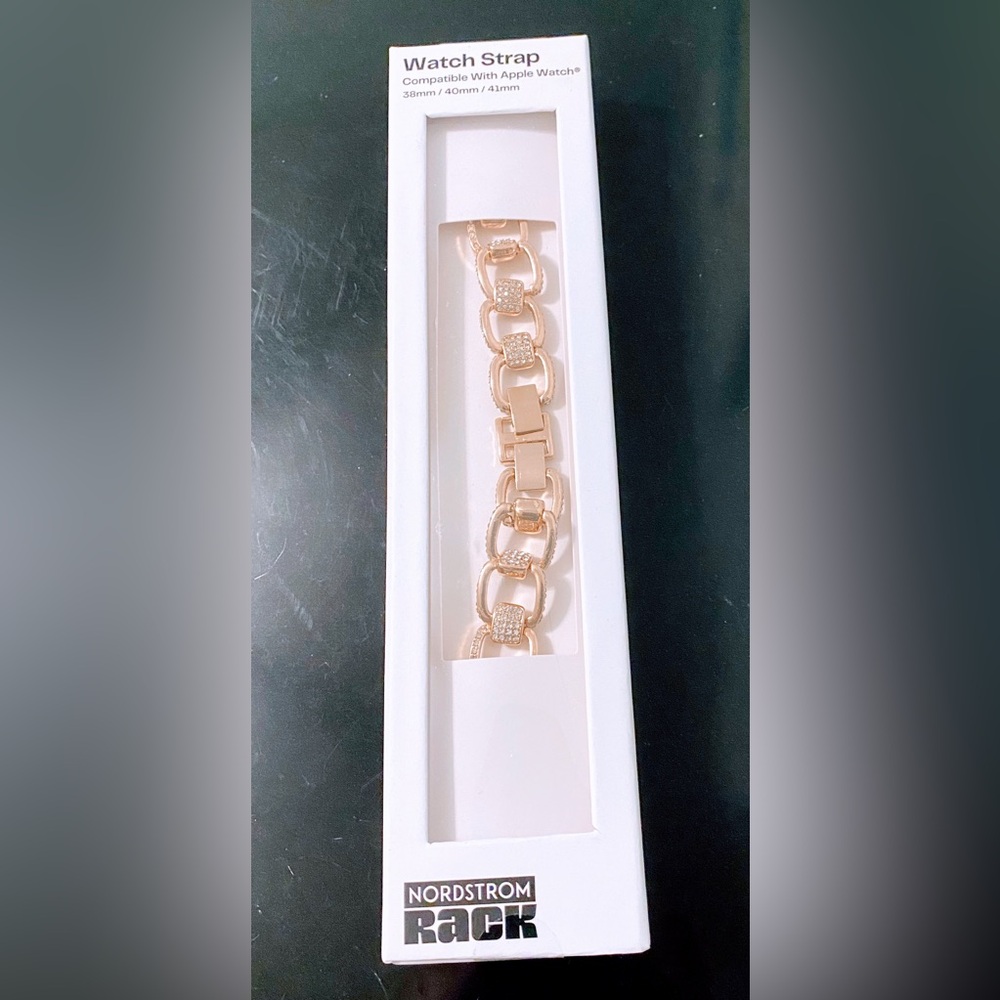 Elegant Nordstrom Rack Gold-Tone Smart Watch Strap Band with Pave Accents